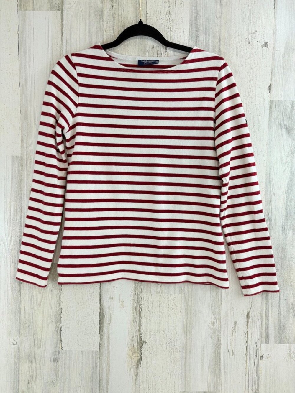 Saint James L’atelier Red White Striped Long Sleeve T Shirt Sz XXS